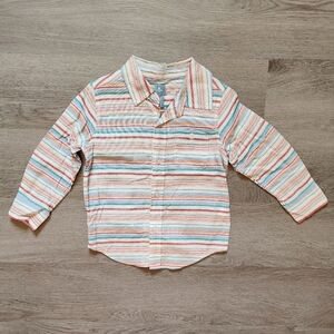 Baby Gap Boy's Multi-Color Striped Long Sleeve Casual Button Down Shirt Size 3